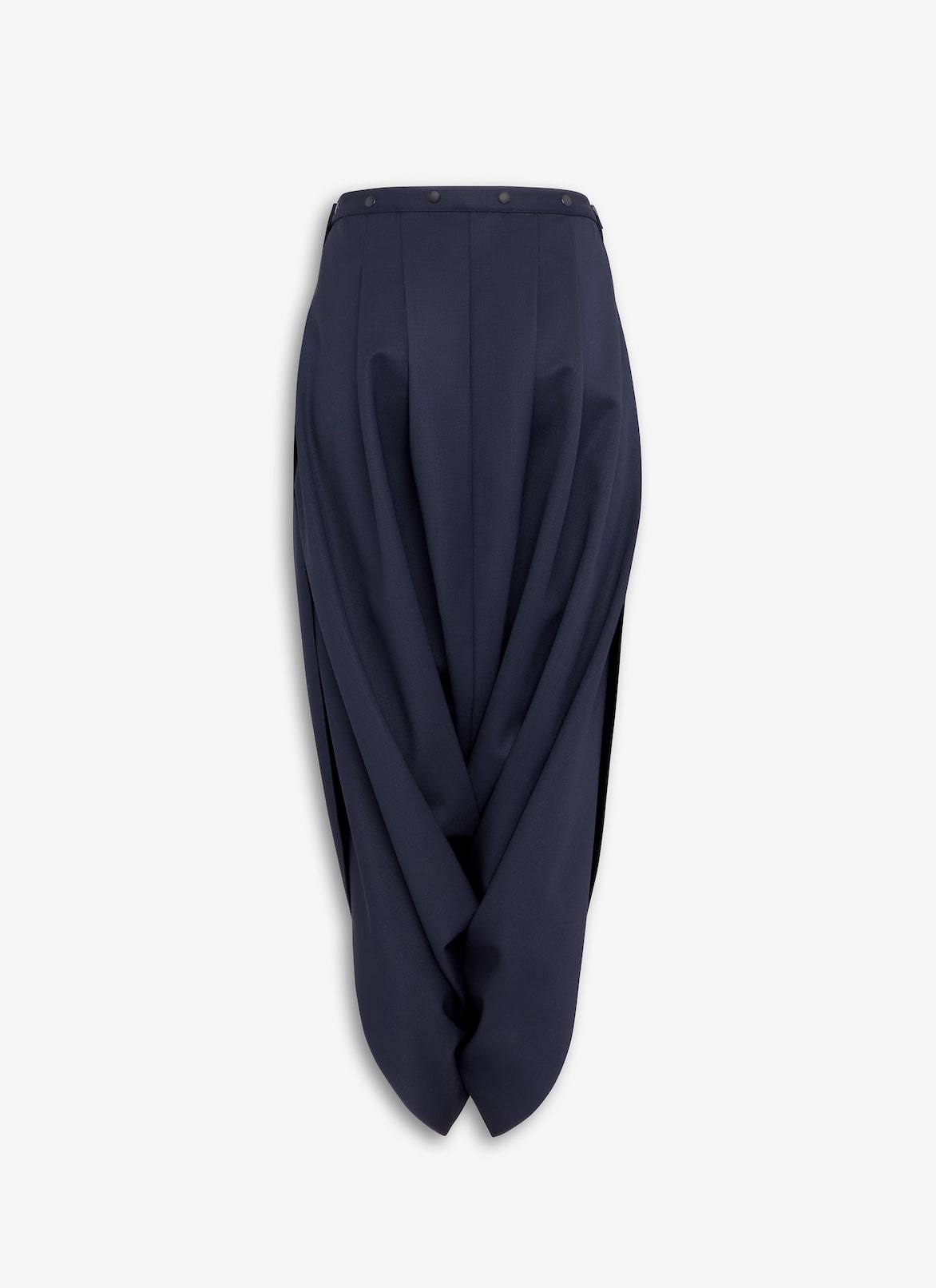 DRAPED TROUSERS ALAÏA DENIM BLUE DRAPED TROUSERS